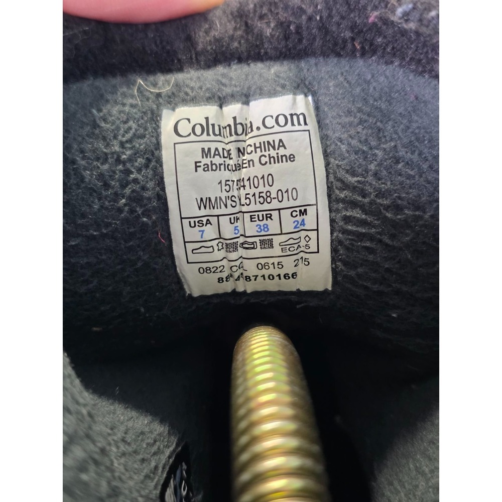 Columbia Omni Women's Boots Size 7 UK 5 EU 38 Black Suede Pull On Shoes YL5158 - Picture 13 of 14